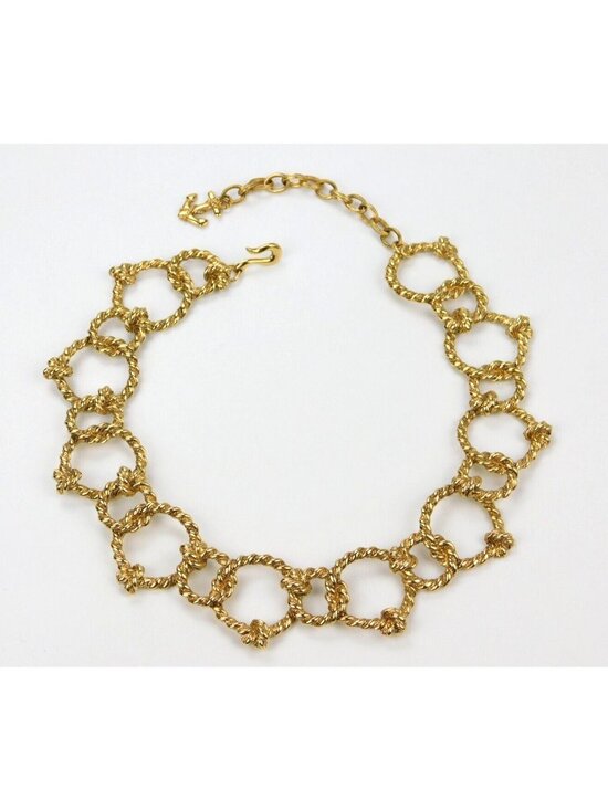 Kenneth Jay Lane Jewelry - Kenneth Jay Lane KJL Rope Nautical Knot Gold Tone Statement Collar Necklace